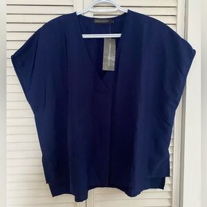 French Connection Navy V-Neck Blouse